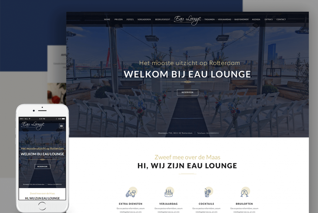 Eau Lounge Landing page f
